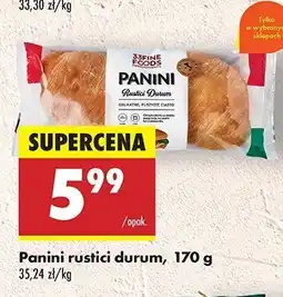 Biedronka Panini rustici durum 33 fine foods oferta
