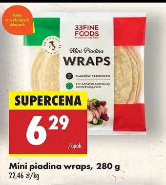 Biedronka Mini piadina wraps 33 fine foods oferta