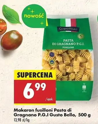Biedronka Makaron di gragnano fusilloni Gustobello oferta