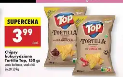 Biedronka Chipsy tortilla o smaku barbecue Top chips Top (biedronka) oferta