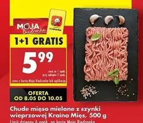 Biedronka Mięso mielone z szynki wieprzowej chude Kraina Mięs oferta