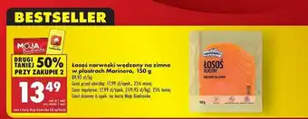 Biedronka Łosoś wędzony na zimno plastry Marinero oferta