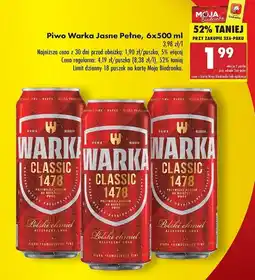 Biedronka Piwo Warka oferta