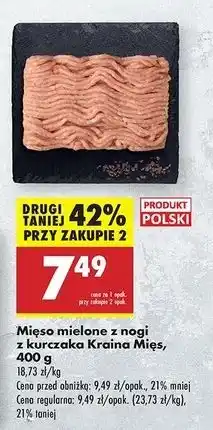 Biedronka Mięso mielone z nogi kurczaka Kraina Mięs oferta