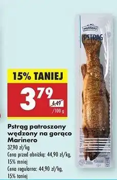 Biedronka Pstrąg patroszony wędzony na gorąco Marinero oferta