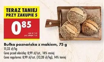Biedronka Bułka poznańska z makiem oferta