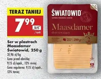 Biedronka Ser maasdamer dojrzewający Światowid oferta