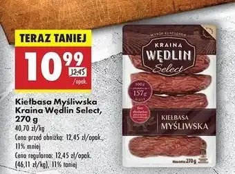 Biedronka Kiełbasa myśliwska Kraina Wędlin Select oferta