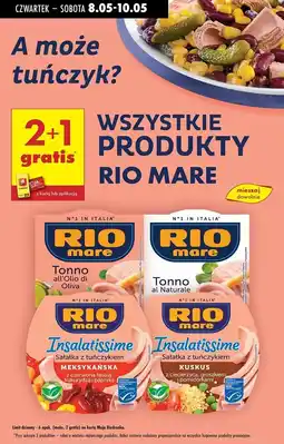 Biedronka Sałatka z tuńczykiem kuskus ciecierzycą groszkiem i pomidorami Rio Mare Insalatissime oferta