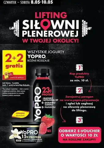 Biedronka Jogurt truskawka-malina Danone Yopro oferta