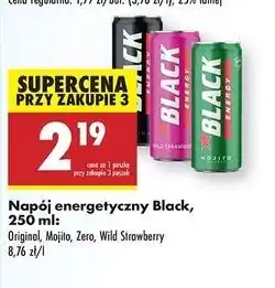 Biedronka Napój energetyczny zero sugar Black Energy oferta