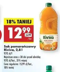 Biedronka Sok pomarańczowy Riviva oferta