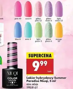 Biedronka Lakier hybrydowy glitter green 6 Niuqi oferta