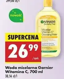 Biedronka Woda micelarna z witaminą c Garnier Skin Active oferta