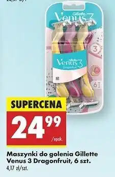 Biedronka Maszynki do golenia dragonfruit Gillette Venus 3 oferta