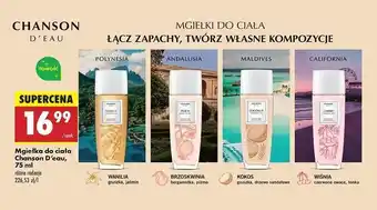 Biedronka Mgiełka do ciała wiśnia-czerwone owoce-tonka Chanson D'eau oferta