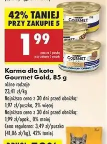 Biedronka Karma dla kota kurczak Purina Gourmet Gold oferta