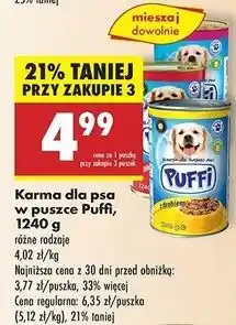 Biedronka Karma dla psa z jagnięciną Puffi oferta