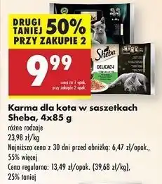Biedronka Karma dla kota wybór smaków w sosie Sheba Kitten oferta