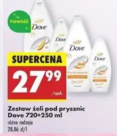 Biedronka Żel pod prysznic fruity nourishing 720 ml + 250 Dove oferta
