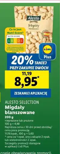 Lidl Migdały blanszowane Alesto oferta