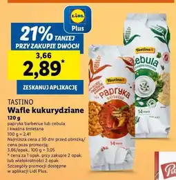 Lidl Wafle kukurydziane papryka Tastino oferta