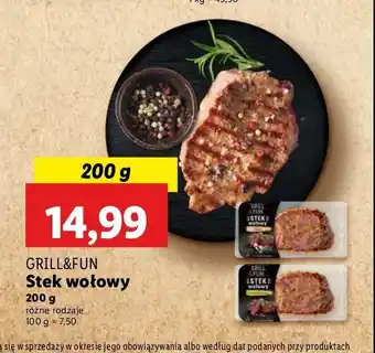 Lidl Stek wołowy w marynacie truflowej Grill and fun oferta