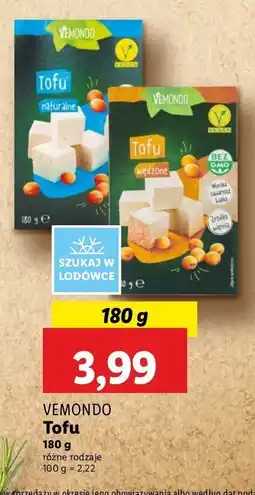 Lidl Tofu o smaku naturalnym Vemondo oferta