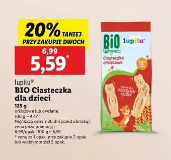 Lidl Ciasteczka orkiszowe Lupilu bio oferta