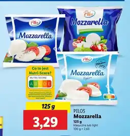 Lidl Ser mozzarella Pilos oferta