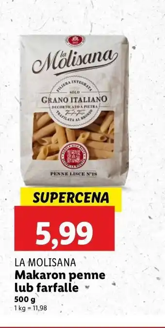 Lidl Makaron rurki La molisana oferta