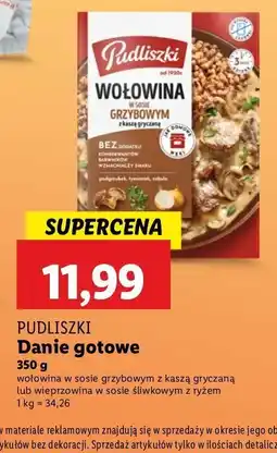 Lidl Wołowina w sosie grzybowym z kaszą gryczaną Pudliszki oferta