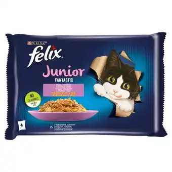 Maxi Zoo Felix Fantastic Junior Karma dla kociąt wybór smaków w galaretce 340 g (4 x 85 g) oferta
