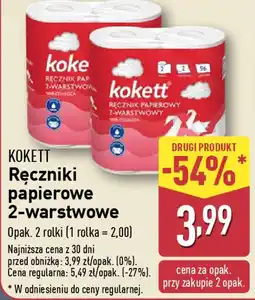 ALDI KOKETT Ręczniki papierowe 2-warstwowe oferta