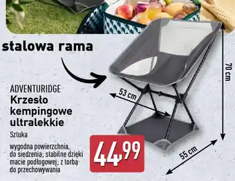 ALDI ADVENTURIDGE Krzesło kempingowe ultralekkie oferta