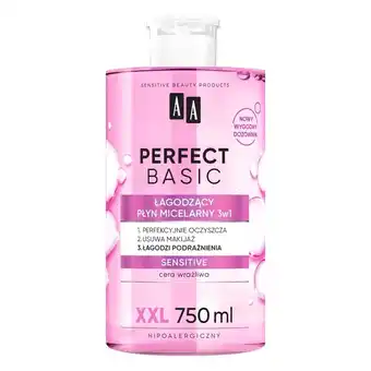 Hebe AA Perfect Basic łagodzący płyn micelarny 3w1 SENSITIVE 750 ml oferta