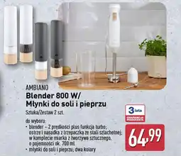 ALDI AMBIANO Blender 800 W/ Młynki do soli i pieprzu oferta