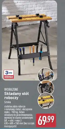 ALDI WORKZONE Składany stół roboczy oferta
