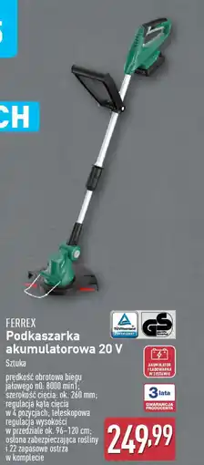 ALDI FERREX Podkaszarka akumulatorowa 20 V oferta
