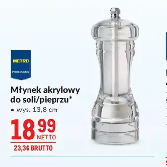 Makro Młynek akrylowy do soli/pieprzu oferta