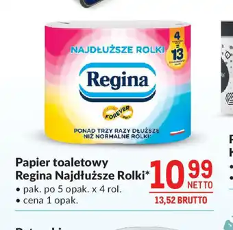 Makro Papier toaletowy Regina Najdłuższe Rolki oferta