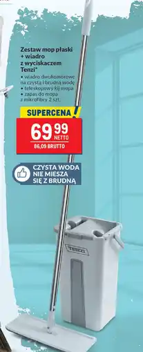 Makro Zestaw mop płaski + wiadro z wyciskaczem Tenzi oferta