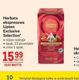 Makro Herbata ekspresowa Lipton Exclusive Selection oferta