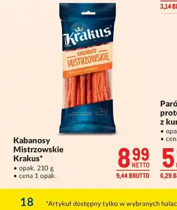 Makro Kabanosy Mistrzowskie Krakus oferta