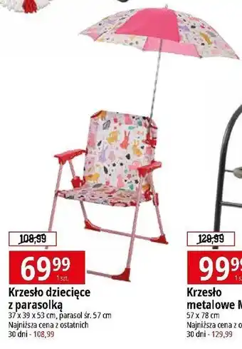 E.Leclerc Krzesło dziecięce z parasolką 37 x 39 53 cm oferta