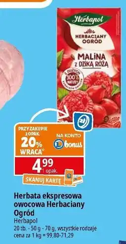 E.Leclerc Herbata malina z dziką róża Herbapol Herbaciany Ogród oferta