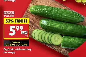 Biedronka Ogórek szklarniowy na wage oferta