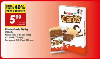 Biedronka Kinder Cards, 76,8 g oferta