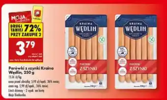 Biedronka Parówki z szynki Kraina Wędlin , 250 g oferta