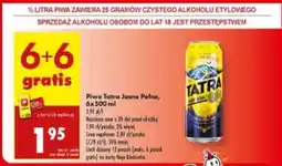 Biedronka Piwo Tatra Jasne Pełne 6x500 ml oferta